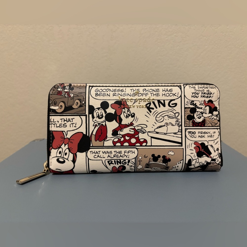 NWT Disney x Kate Spade Minnie Mouse Comic Strip Wallet